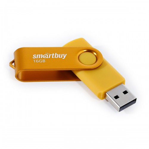 Память Smart Buy Twist 16GB, USB 2.0 Flash Drive, желтый