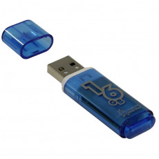Память Smart Buy Glossy  16GB, USB 2.0 Flash Drive, голубой