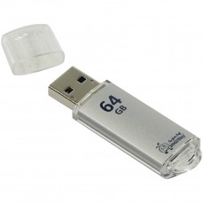 Память Smart Buy V-Cut  64GB, USB 2.0 Flash Drive, серебристый (металл. корпус )