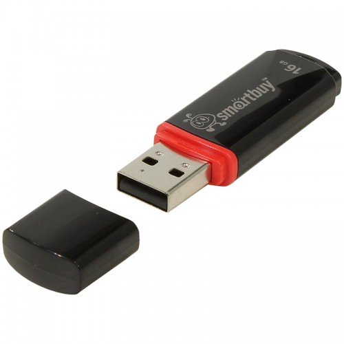 Память Smart Buy Crown 16GB, USB 2.0 Flash Drive, черный