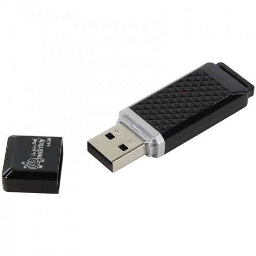 Память Smart Buy Quartz 64GB, USB 2.0 Flash Drive, черный