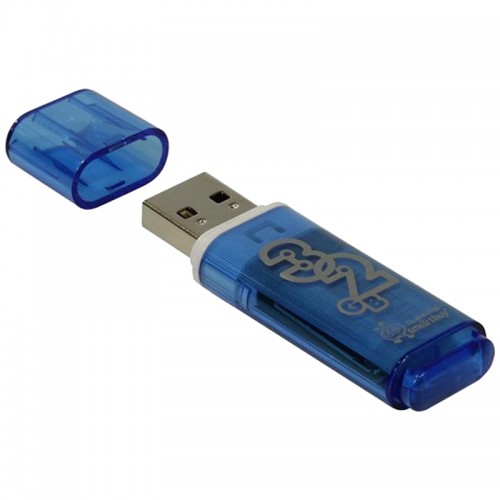 Память Smart Buy Glossy 32GB, USB 2.0 Flash Drive, голубой