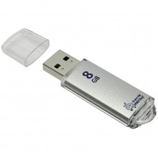Память Smart Buy V-Cut  8GB, USB 2.0 Flash Drive, серебристый (металл. корпус )