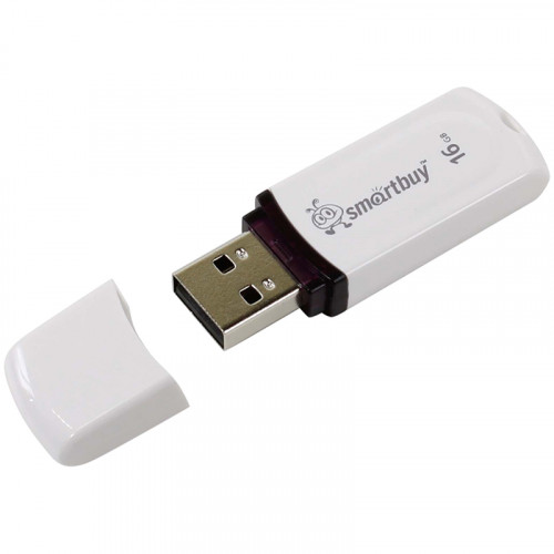 Память Smart Buy Paean 16GB, USB 2.0 Flash Drive, белый