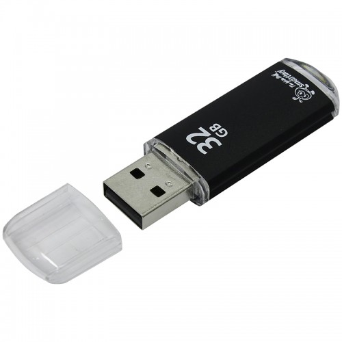 Память Smart Buy V-Cut 32GB, USB 2.0 Flash Drive, черный (металл. корпус )