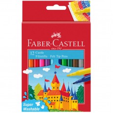 Фломастеры Faber-Castell Замок, 12цв., смываемые, картон, европодвес