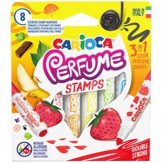 Фломастеры-штампы двусторонние Carioca Perfume Stamps, 08цв., ароматизированные, смываемые, картон