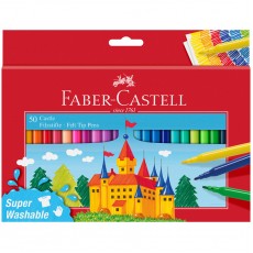 Фломастеры Faber-Castell Замок, 50цв., смываемые, картон, европодвес