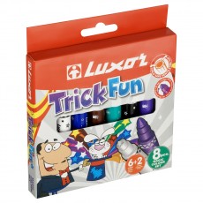 Фломастеры Luxor Trick Fun , меняющие цвет, утолщенные, 06цв.+2, 8шт., картон, европодвес