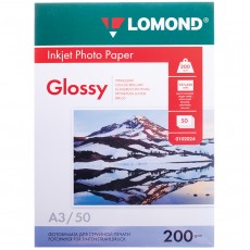 Фотобумага А3 для стр. принтеров Lomond, 200г/м2 (50л) глянцевая односторонняя