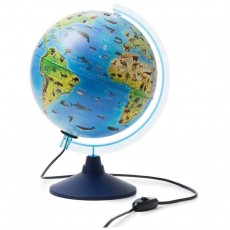 Глобус Зоогеографический Globen, 25см, интерактивный с подсветкой от сети + очки виртуальной реальности