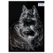 Гравюра с эффектом серебра ТРИ СОВЫ Волки, А4 Гравюра с эффектом серебра ТРИ СОВЫ Волки, А4
