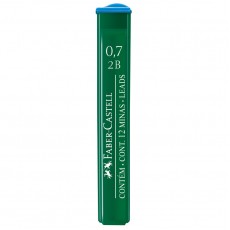 Грифели для механических карандашей Faber-Castell Polymer, 12шт., 0,7мм, 2B