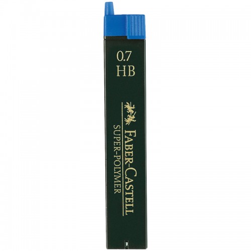 Грифели для механических карандашей Faber-Castell Super-Polymer, 12шт., 0,7мм, HB