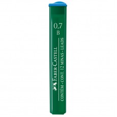 Грифели для механических карандашей Faber-Castell Polymer, 12шт., 0,7мм, B