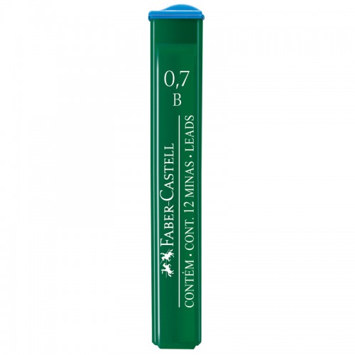Грифели для механических карандашей Faber-Castell Polymer, 12шт., 0,7мм, B