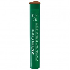 Грифели для механических карандашей Faber-Castell Polymer, 12шт., 0,5мм, 2B