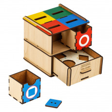 Обучающая игра ТРИ СОВЫ Сортер-комодик Геометрические фигуры, дерево