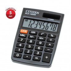 Калькулятор карманный Citizen SLD-100NR, 8 разрядов, двойное питание, 58*88*10мм, черный