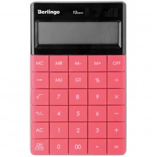 Калькулятор настольный Berlingo Power TX, 12 разр., двойное питание, 165*105*13мм, темно-розовый