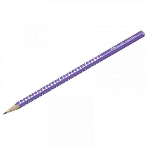 Карандаш ч/г Faber-Castell Sparkle B, трехгранный, заточен., жемчужный лиловый