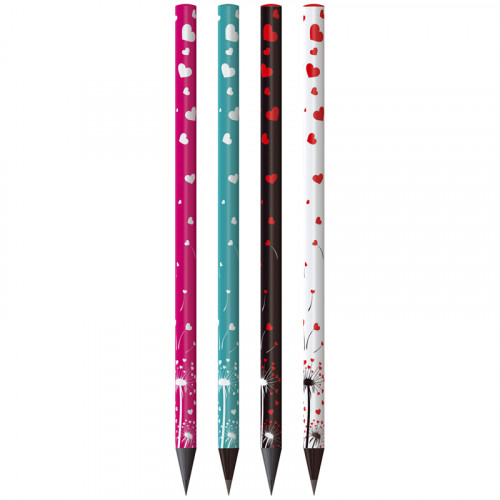 Карандаш ч/г Berlingo Riddle XS 12шт., HB, черное дерево, круглый, заточен., ассорти, в картонной коробке