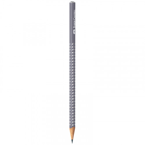 Карандаш ч/г Faber-Castell Sparkle В, трехгранный, заточен., бархатный серый