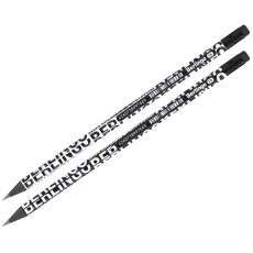 Карандаш ч/г Berlingo Monochrome HB, черное дерево, круглый, заточен., с ластиком, ассорти