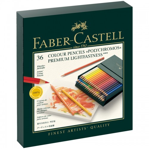 Карандаши цветные художественные Faber-Castell Polychromos, 36цв., заточен., студийная коробка