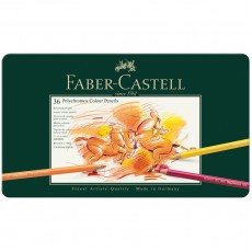 Карандаши цветные художественные Faber-Castell Polychromos, 36цв., заточен., метал. коробка