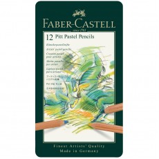 Пастельные карандаши Faber-Castell Pitt Pastel, 12цв., метал. коробка