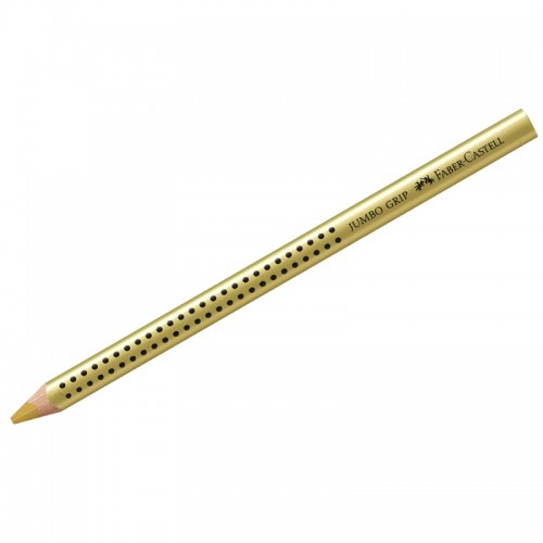 Карандаш Faber-Castell Jumbo Grip золотой металлик, трехгран., утолщен., заточен.