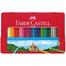 Карандаши цветные Faber-Castell Замок, 36цв., шестигр., заточ., метал. кор.