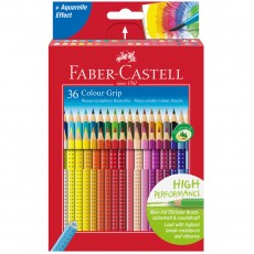 Карандаши цветные Faber-Castell Grip, 36цв., трехгран., заточен., картон., европодвес