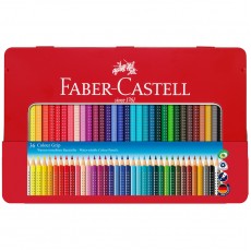 Карандаши цветные Faber-Castell Grip, 36цв., трехгран., заточен., метал. упак.