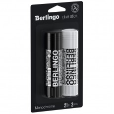 Клей-карандаш Berlingo Monochrome, 21г, 2шт., блистер
