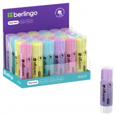 Клей-карандаш Berlingo Aqua, 15г, цветной, ПВП