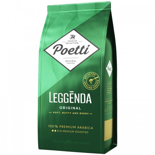 Кофе молотый Poetti Leggenda Original, вакуумный пакет, 250г