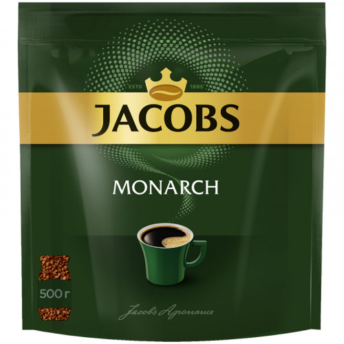Кофе растворимый Jacobs Monarch, сублимированный, мягкая упаковка, 500г