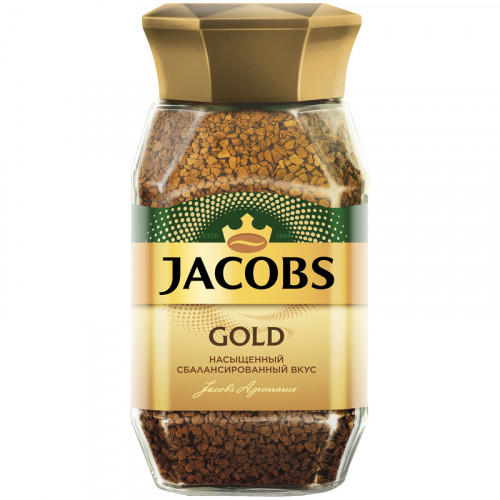 Кофе растворимый Jacobs Gold, сублимированный, стеклянная банка, 95г