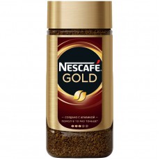 Кофе растворимый Nescafe Gold, сублимированный, с молотым, тонкий помол, стеклянная банка, 190г
