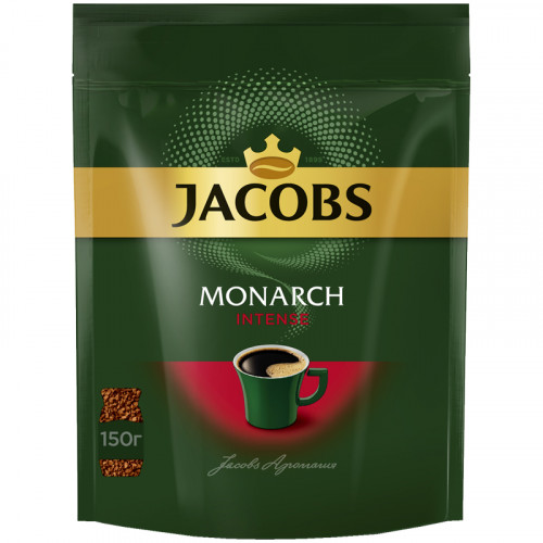 Кофе растворимый Jacobs Monarch Intense, сублимированный, мягкая упаковка, 150г