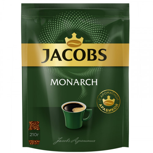 Кофе растворимый Jacobs Monarch, сублимированный, мягкая упаковка, 210г