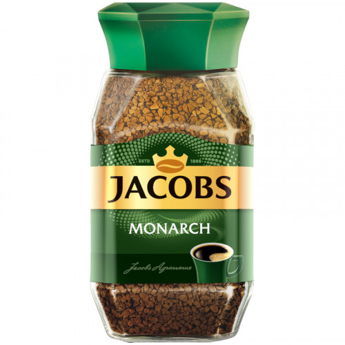 Кофе растворимый Jacobs Monarch, сублимированный, стеклянная банка, 190г