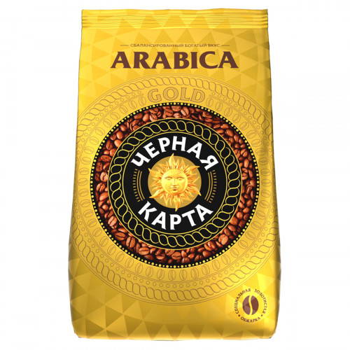 Кофе в зернах Черная Карта Gold, пакет, 1кг