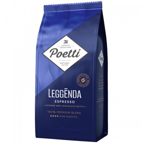 Кофе в зернах Poetti Leggenda Espresso, вакуумный пакет, 1кг