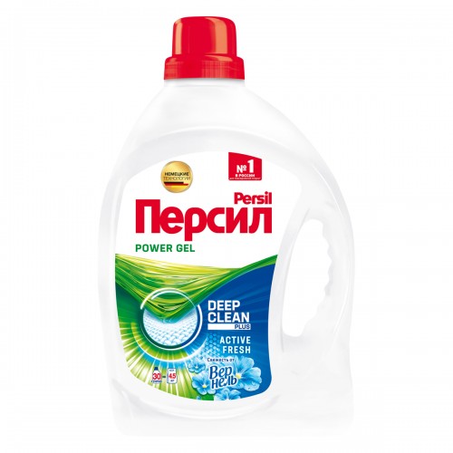 Гель для стирки Персил Свежесть от Вернель, для белого белья, 1,95л