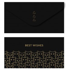 Конверт для денег MESHU Best wishes, 85*164мм, мат. ламинация, фольга