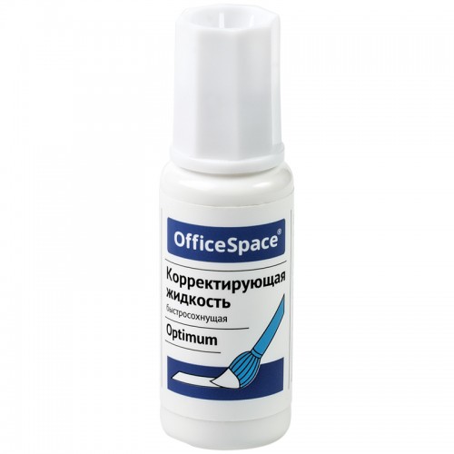 Корректирующая жидкость OfficeSpace Optimum, 15мл, на химической основе, с кистью