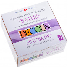 Краски по шелку Decola Батик, 09 цветов, 50мл, картон